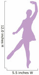 Ballet Silhouette Lavender Wall Decal