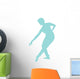 Ballet Silhouette Light Blue Wall Decal