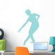 Ballet Silhouette Light Blue Wall Decal