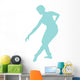 Ballet Silhouette Light Blue Wall Decal