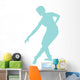 Ballet Silhouette Light Blue Wall Decal