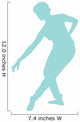 Ballet Silhouette Light Blue Wall Decal
