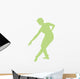 Ballet Silhouette Lime Green Wall Decal