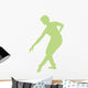 Ballet Silhouette Lime Green Wall Decal