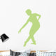 Ballet Silhouette Lime Green Wall Decal