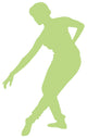 Ballet Silhouette Lime Green Wall Decal