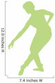 Ballet Silhouette Lime Green Wall Decal