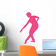 Ballet Silhouette Hot Pink Wall Decal