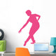 Ballet Silhouette Hot Pink Wall Decal
