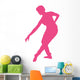 Ballet Silhouette Hot Pink Wall Decal