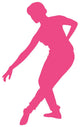 Ballet Silhouette Hot Pink Wall Decal