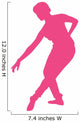 Ballet Silhouette Hot Pink Wall Decal
