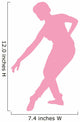 Ballet Silhouette Pink Wall Decal