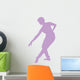 Ballet Silhouette Style Lavender Wall Decal