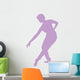 Ballet Silhouette Style Lavender Wall Decal