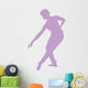 Ballet Silhouette Style Lavender Wall Decal