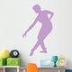 Ballet Silhouette Style Lavender Wall Decal