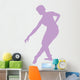Ballet Silhouette Style Lavender Wall Decal