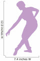 Ballet Silhouette Style Lavender Wall Decal