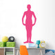 Hot-pink First Position Ballerina Wall Decal