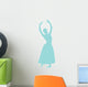 Ballet Silhouette Light Blue Wall Decal