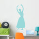 Ballet Silhouette Light Blue Wall Decal