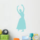 Ballet Silhouette Light Blue Wall Decal