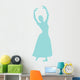 Ballet Silhouette Light Blue Wall Decal