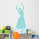 Ballet Silhouette Light Blue Wall Decal