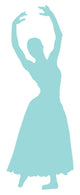 Ballet Silhouette Light Blue Wall Decal