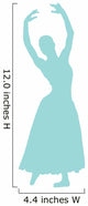 Ballet Silhouette Light Blue Wall Decal