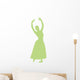 Ballet Silhouette Lime Green Wall Decal