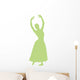 Ballet Silhouette Lime Green Wall Decal