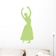 Ballet Silhouette Lime Green Wall Decal