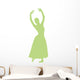 Ballet Silhouette Lime Green Wall Decal