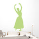 Ballet Silhouette Lime Green Wall Decal