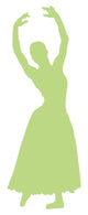 Ballet Silhouette Lime Green Wall Decal