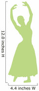 Ballet Silhouette Lime Green Wall Decal