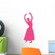Ballet Silhouette Hot Pink Wall Decal