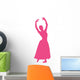 Ballet Silhouette Hot Pink Wall Decal