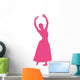 Ballet Silhouette Hot Pink Wall Decal