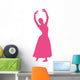 Ballet Silhouette Hot Pink Wall Decal