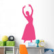 Ballet Silhouette Hot Pink Wall Decal