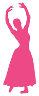 Ballet Silhouette Hot Pink Wall Decal