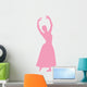 Ballet Silhouette Pink Wall Decal