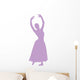 Ballet Silhouette Lavender Wall Decal