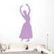 Ballet Silhouette Lavender Wall Decal