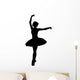 Black Ballet Silhouette Wall Decal