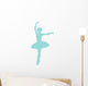 Ballet Silhouette Light Blue Wall Decal