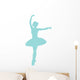 Ballet Silhouette Light Blue Wall Decal